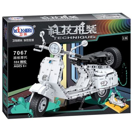 Winner 7067 non  XE MÁY VESPA tỷ lệ 1:6 bộ đồ chơi xếp lắp ráp ghép mô hình  THE PEDAL MOTORCYCLE Kỹ Thuật Công Nghệ Cao Mô Hình Phương Tiện 594 khối