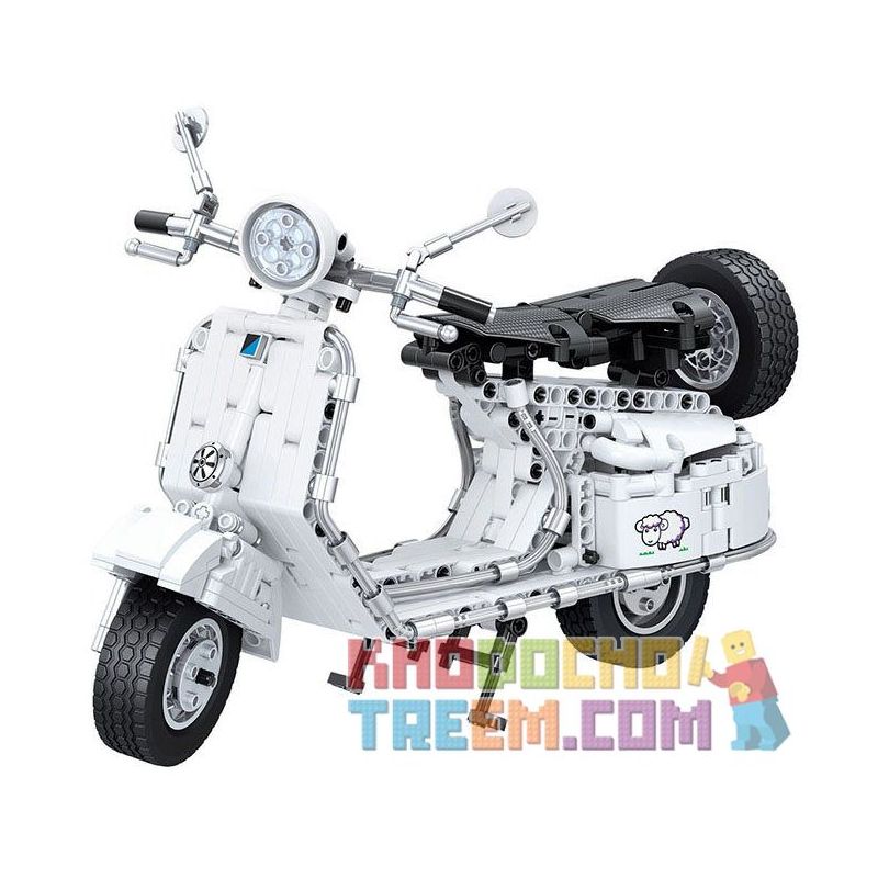 Winner 7067 non  XE MÁY VESPA tỷ lệ 1:6 bộ đồ chơi xếp lắp ráp ghép mô hình  THE PEDAL MOTORCYCLE Kỹ Thuật Công Nghệ Cao Mô Hình Phương Tiện 594 khối