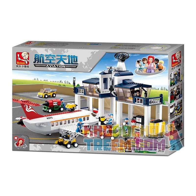 SLUBAN M38-B0373 B0373 0373 M38B0373 38-B0373 non  XƯỞNG BẢO DƯỠNG MÁY BAY LỚN bộ đồ chơi xếp lắp ráp ghép mô hình City AVIATION Thành Phố 599 khối
