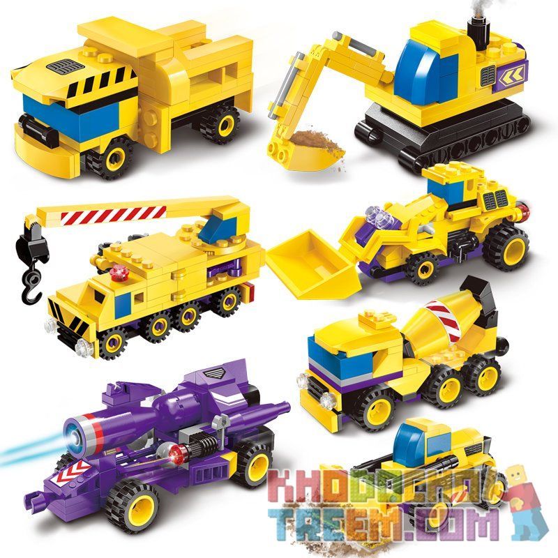 Enlighten 1401 Qman 1401 non  XẾP HÌNH CHIẾN THẦN 7 TRONG 1 bộ đồ chơi xếp lắp ráp ghép mô hình Transformers CREATIVE MASTER Robot Đại Chiến Người Máy Biến Hình 599 khối