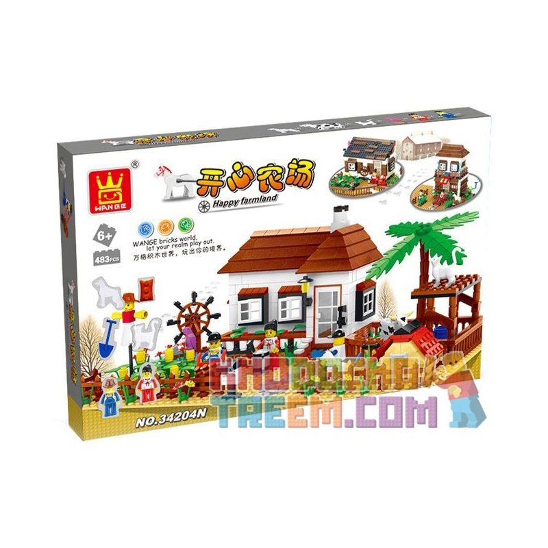 WANGE 34204N Xếp hình kiểu  CITY Happy Farmland Nông Trại Vui Vẻ 569 khối
