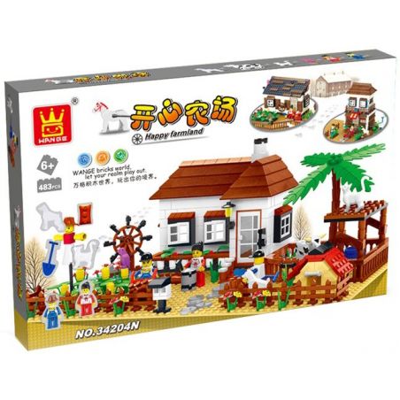 WANGE 34204N Xếp hình kiểu  CITY Happy Farmland Nông Trại Vui Vẻ 569 khối