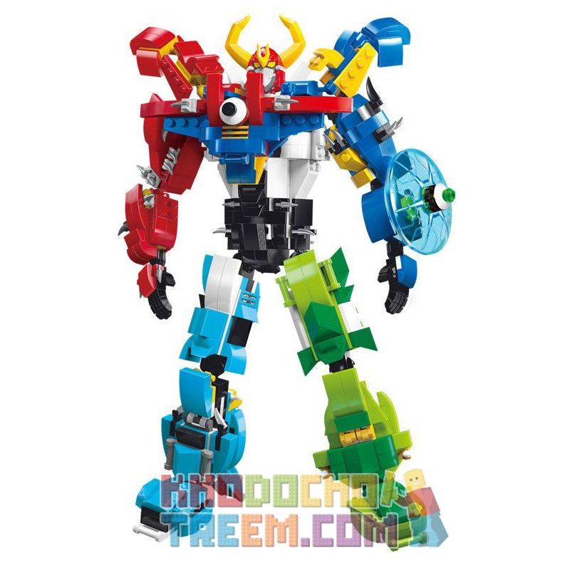 Enlighten 1403 Qman 1403 non  ĐỘNG VẬT BIẾN HÌNH CÓ THỂ KẾT HỢP THÀNH NGƯỜI MÁY KHỔNG LỒ bộ đồ chơi xếp lắp ráp ghép mô hình Transformers VARIANT SERIES SPACE WAR Robot Đại Chiến Người Máy Biến Hình 809 khối