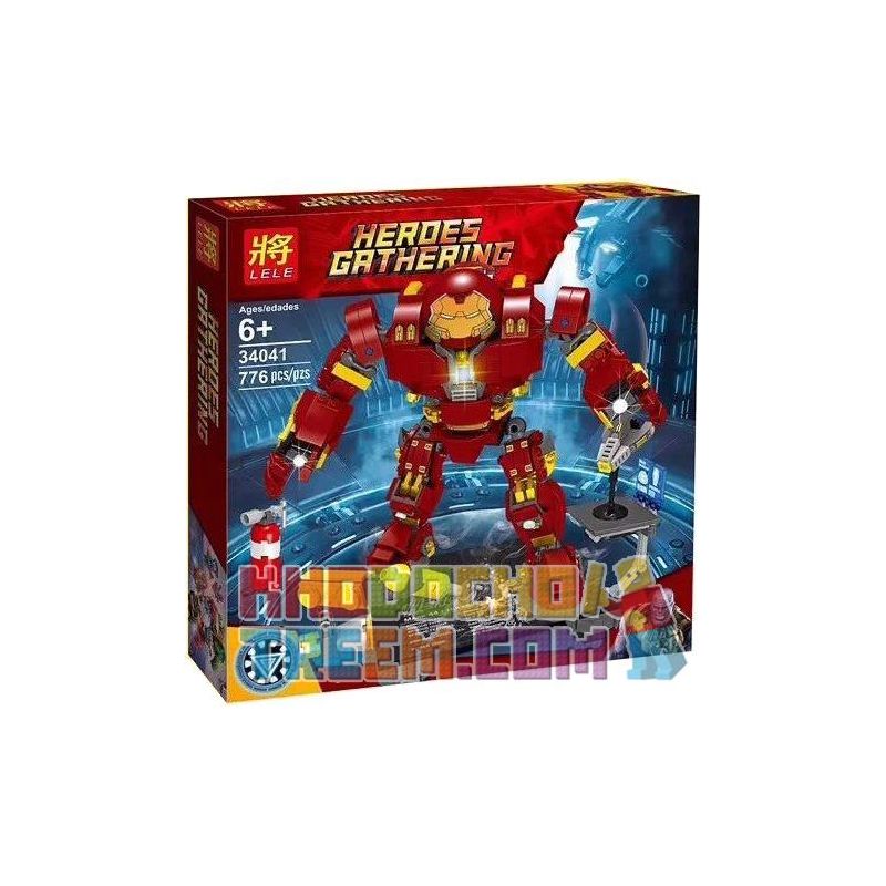 LELE 34041 non Lego NGƯỜI SẮT MK44 bộ đồ chơi xếp lắp ráp ghép mô hình Super Heroes HEROES GATHERING Siêu Nhân Anh Hùng 776 khối
