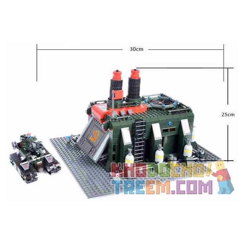 Kazi KY81008 81008 non  NHÀ MÁY SẢN XUẤT VŨ KHÍ bộ đồ chơi xếp lắp ráp ghép mô hình Red Alert 3 RED ALERT 3 WAR FACTORY Báo Động Đỏ 3 794 khối