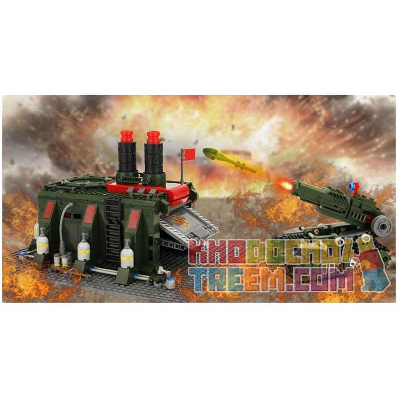 Kazi KY81008 81008 non  NHÀ MÁY SẢN XUẤT VŨ KHÍ bộ đồ chơi xếp lắp ráp ghép mô hình Red Alert 3 RED ALERT 3 WAR FACTORY Báo Động Đỏ 3 794 khối