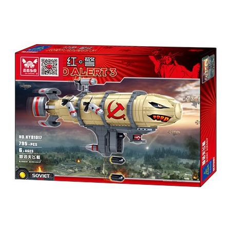 Kazi KY81017 81017 non  KINH KHÍ CẦU QUÂN SỰ bộ đồ chơi xếp lắp ráp ghép mô hình Red Alert 3 RED ALERT 3 KIROV AIRSHIP Báo Động Đỏ 3 795 khối