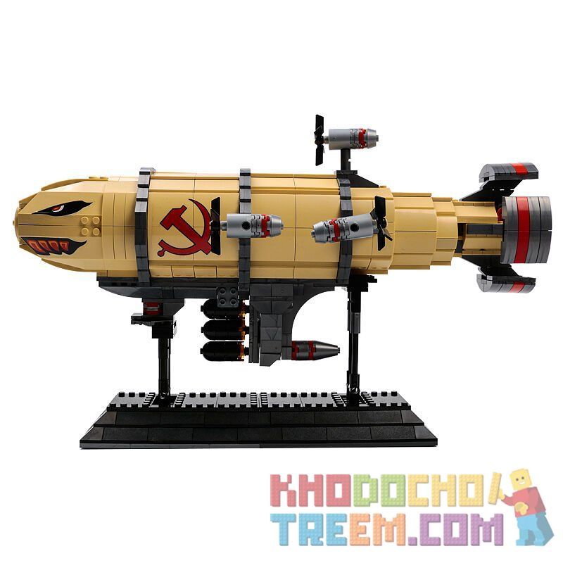 Kazi KY81017 81017 non  KINH KHÍ CẦU QUÂN SỰ bộ đồ chơi xếp lắp ráp ghép mô hình Red Alert 3 RED ALERT 3 KIROV AIRSHIP Báo Động Đỏ 3 795 khối