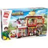 Enlighten 1137 Qman 1137 non  NHÀ HÀNG TRUNG QUỐC bộ đồ chơi xếp lắp ráp ghép mô hình Colorful City COLORFULCITY Thành Phố Sắc Màu 796 khối