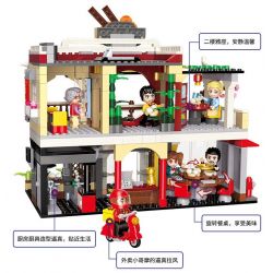 Enlighten 1137 Qman 1137 non  NHÀ HÀNG TRUNG QUỐC bộ đồ chơi xếp lắp ráp ghép mô hình Colorful City COLORFULCITY Thành Phố Sắc Màu 796 khối