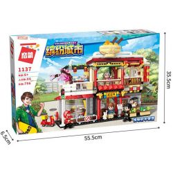 Enlighten 1137 Qman 1137 non  NHÀ HÀNG TRUNG QUỐC bộ đồ chơi xếp lắp ráp ghép mô hình Colorful City COLORFULCITY Thành Phố Sắc Màu 796 khối