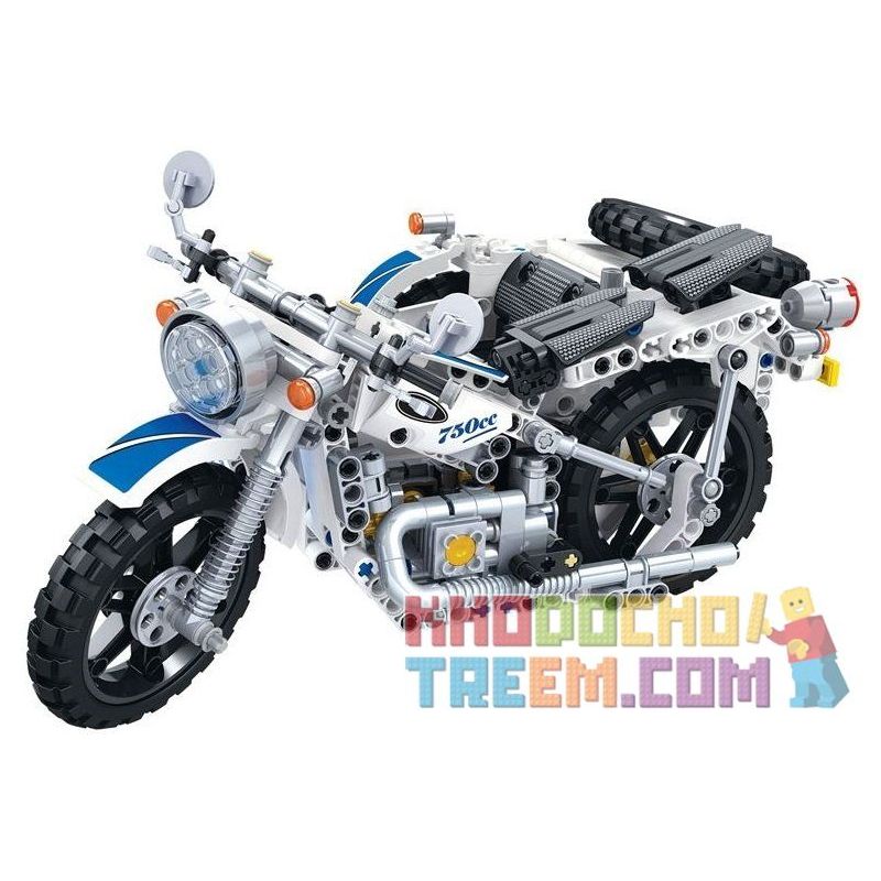 Winner 7061 non  XE MÁY 3 BÁNH tỷ lệ 1:8 bộ đồ chơi xếp lắp ráp ghép mô hình  THE THREE-WHEELED MOTORCYCLE Kỹ Thuật Công Nghệ Cao Mô Hình Phương Tiện 550 khối