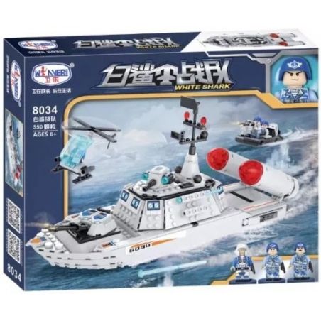 Winner 8034 non  BIỆT ĐỘI CÁ MẬP TRẮNG bộ đồ chơi xếp lắp ráp ghép mô hình Military Army WHITE SHARK Quân Sự Bộ Đội 550 khối