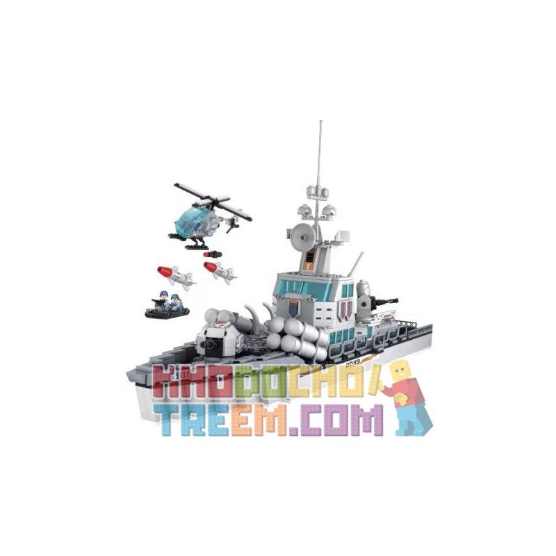 Winner 8033 non Lego TÀU TÊN LỬA bộ đồ chơi xếp lắp ráp ghép mô hình Military Army WHITE SHARK Quân Sự Bộ Đội 766 khối