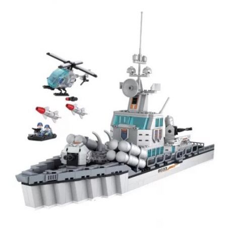 Winner 8033 non  TÀU TÊN LỬA bộ đồ chơi xếp lắp ráp ghép mô hình Military Army WHITE SHARK Quân Sự Bộ Đội 766 khối