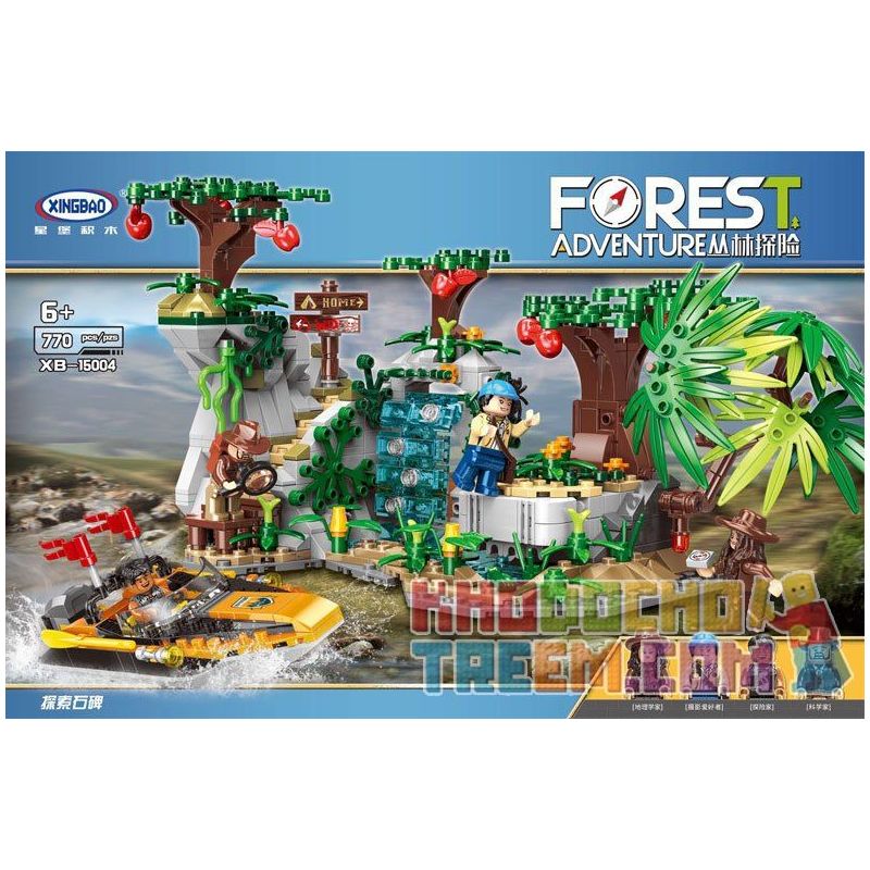 XINGBAO XB-15004 15004 XB15004 non  ĐỘT NHẬP ĐẢO HOANG bộ đồ chơi xếp lắp ráp ghép mô hình Forest Adventure Thám Hiểm Rừng Già 770 khối XINGBAO XB-15004 15004 XB15004 non  ĐỘT NHẬP ĐẢO HOANG bộ đồ chơi xếp lắp ráp ghép mô hình Forest Adventure Thám Hiểm Rừng Già 770 khối