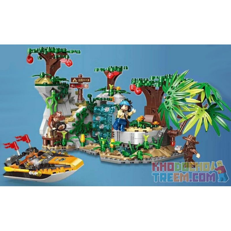 XINGBAO XB-15004 15004 XB15004 Xếp hình kiểu Lego FOREST ADVENTURE Jungle Adventure Explore Stone Monument Đột Nhập đảo Hoang 77