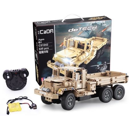 DOUBLEE CADA C51042 51042 non  XE TẢI QUÂN SỰ bộ đồ chơi xếp lắp ráp ghép mô hình  Kỹ Thuật Công Nghệ Cao Mô Hình Phương Tiện 545 khối