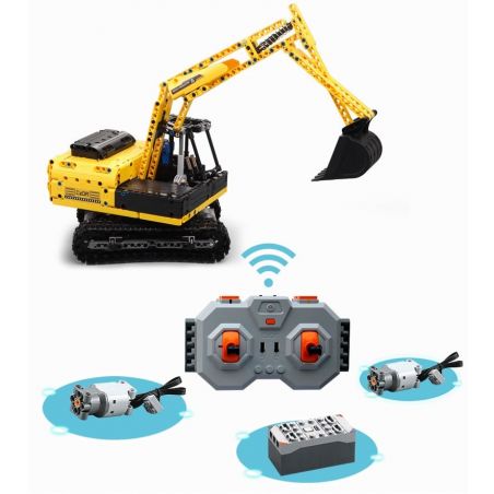 DOUBLEE CADA C51057 51057 non  MÁY XÚC ĐẤT bộ đồ chơi xếp lắp ráp ghép mô hình  DERECH Kỹ Thuật Công Nghệ Cao Mô Hình Phương Tiện 544 khối