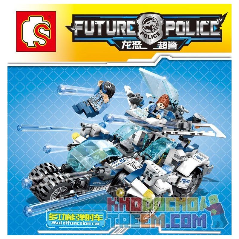 SEMBO SD9676 9676 non  XE TƯƠNG LAI CỦA CẢNH SÁT bộ đồ chơi xếp lắp ráp ghép mô hình City FUTURE POLICE Thành Phố 543 khối