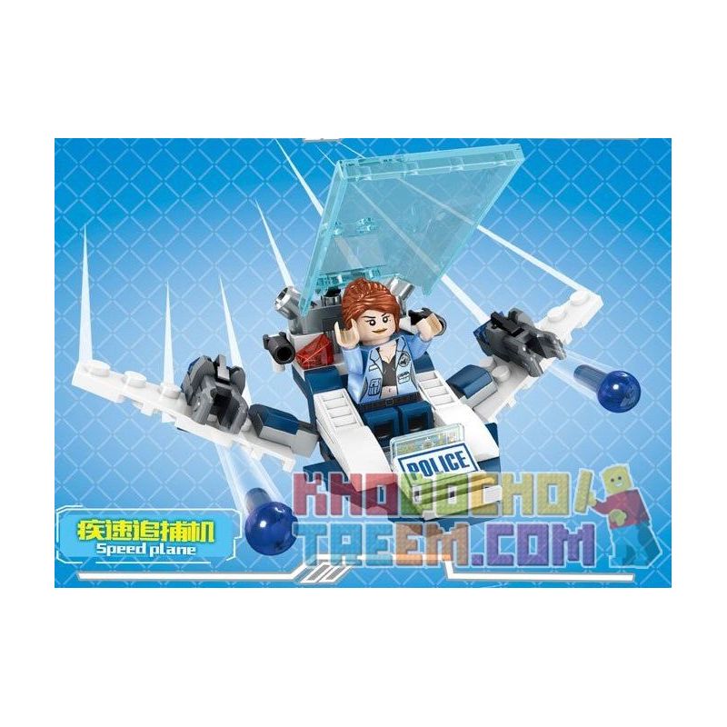 SEMBO SD9676 9676 non  XE TƯƠNG LAI CỦA CẢNH SÁT bộ đồ chơi xếp lắp ráp ghép mô hình City FUTURE POLICE Thành Phố 543 khối