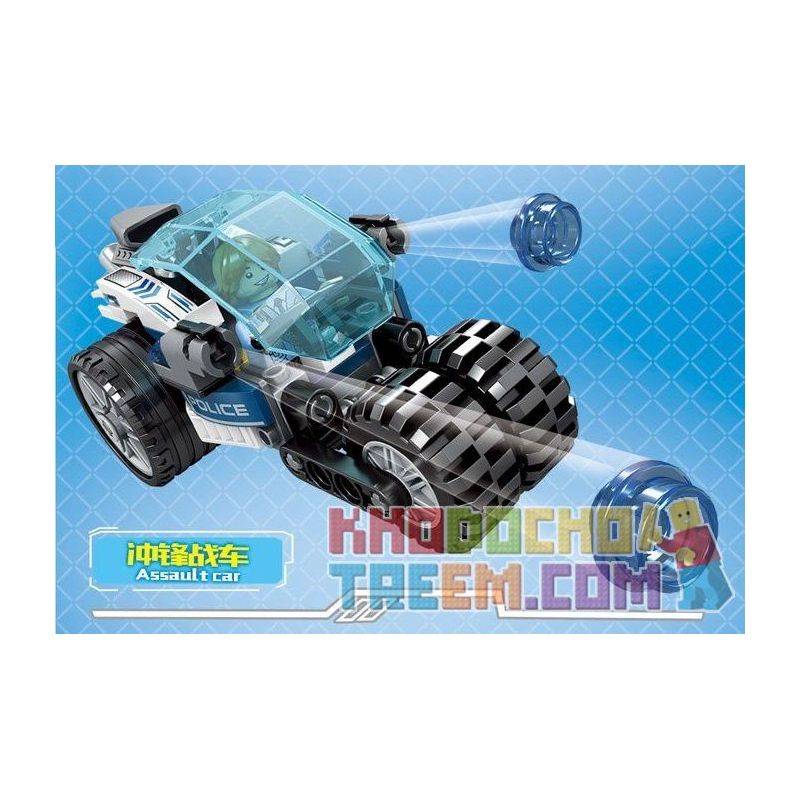 SEMBO SD9676 9676 non  XE TƯƠNG LAI CỦA CẢNH SÁT bộ đồ chơi xếp lắp ráp ghép mô hình City FUTURE POLICE Thành Phố 543 khối