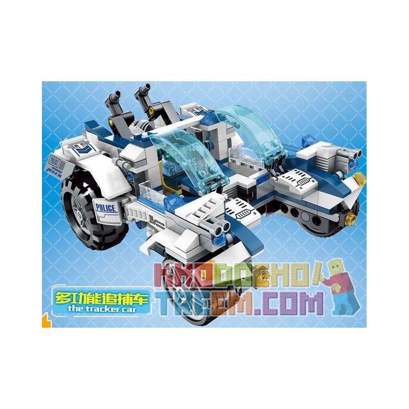 SEMBO SD9676 9676 non  XE TƯƠNG LAI CỦA CẢNH SÁT bộ đồ chơi xếp lắp ráp ghép mô hình City FUTURE POLICE Thành Phố 543 khối