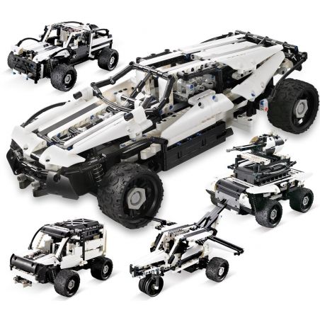 SDL 2017A-9 20179 Xếp hình kiểu   10 In 1 Multi Models Remote Control Commander Racing Car Xe đua 10 Hình Dạng 528 khối điều khiển từ xa