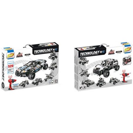 SDL 2017A-9 20179 Xếp hình kiểu   10 In 1 Multi Models Remote Control Commander Racing Car Xe đua 10 Hình Dạng 528 khối điều khiển từ xa