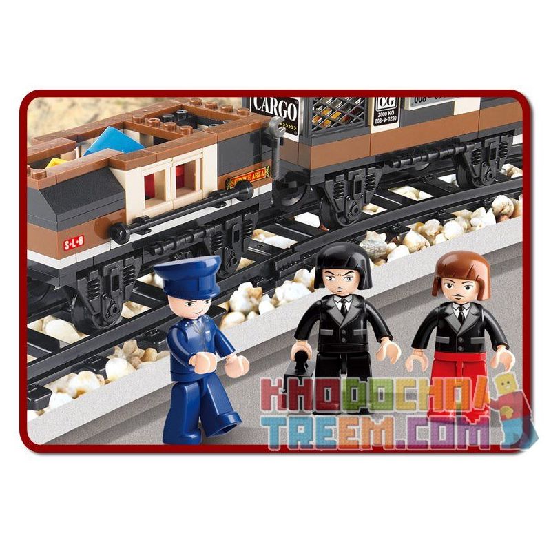 SLUBAN M38-B0236 B0236 0236 M38B0236 38-B0236 non  NHÀ GA CENTURY bộ đồ chơi xếp lắp ráp ghép mô hình Trains Tàu Hỏa 526 khối