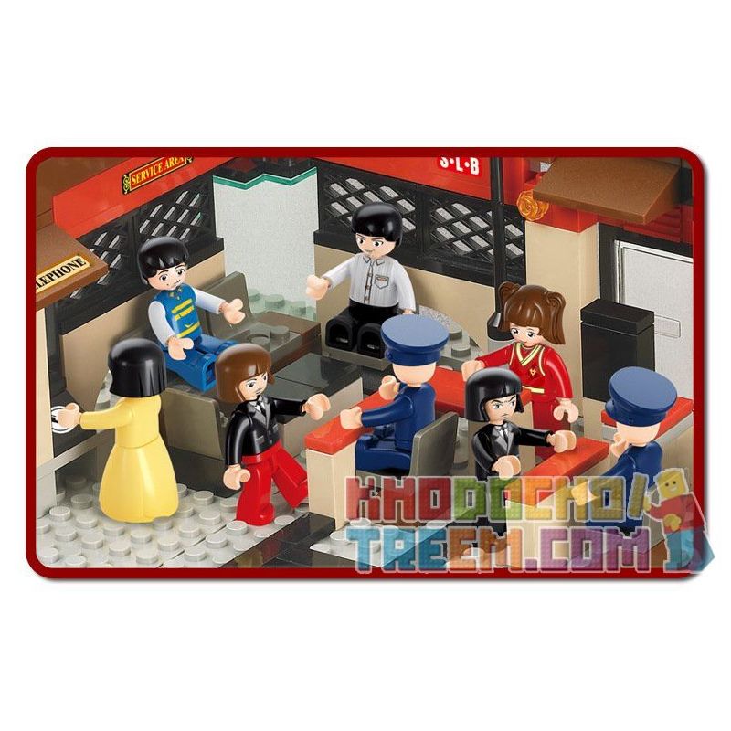 SLUBAN M38-B0236 B0236 0236 M38B0236 38-B0236 non  NHÀ GA CENTURY bộ đồ chơi xếp lắp ráp ghép mô hình Trains Tàu Hỏa 526 khối