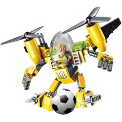 Enlighten 3006 Qman 3006 Xếp hình kiểu Lego TRANSFORMERS Super Soccer Century Football Defense Cuộc đại Chiến Trên Sân Cỏ lắp được 2 mẫu 525 khối