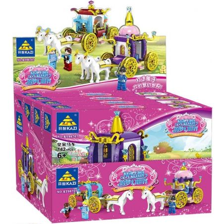 Kazi KY98707 98707 non  NHỮNG CHIẾC XE NGỰA CỦA CINDERELLA bộ đồ chơi xếp lắp ráp ghép mô hình  CINDERELLA'S DREAM WORLD Các Bạn Gái 523 khối