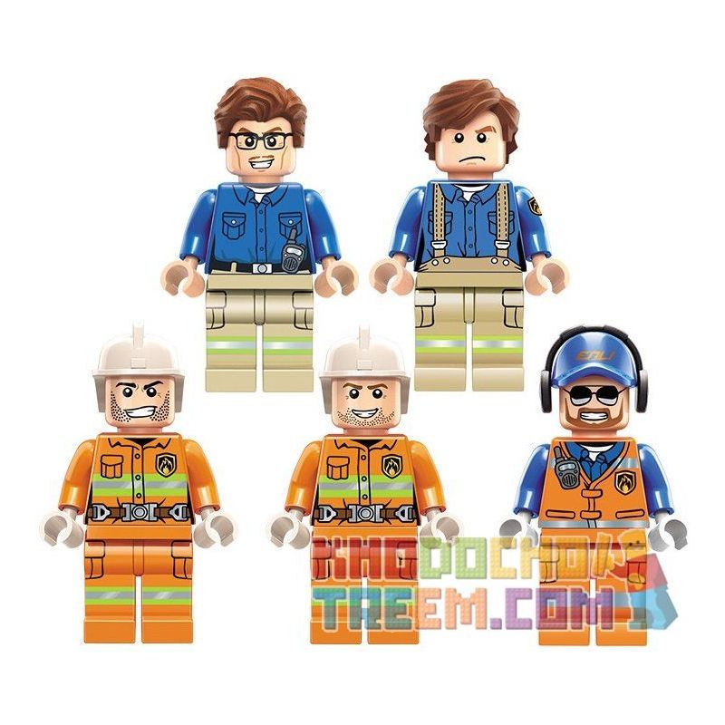 Enlighten 2808 Qman 2808 non  TRẠM CỨU HỎA bộ đồ chơi xếp lắp ráp ghép mô hình Fire Rescure FIRE RESCUE 523 khối