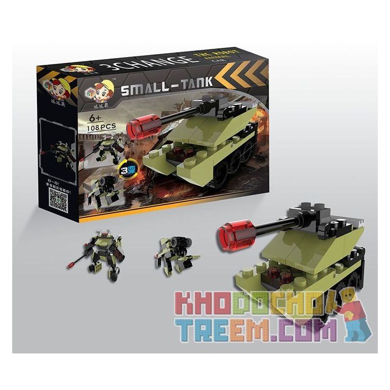 QIZHILE 3002 Xếp hình kiểu  MILITARY ARMY Military Equipment 5 In 1 Phương Tiện Quân Sự 5 Trong 1 Xe Bọc Thép, Xe Tăng Nhỏ, Xe Bắn Tên Lửa, Trực Thăng, Xe Kĩ Thuật 521 khối