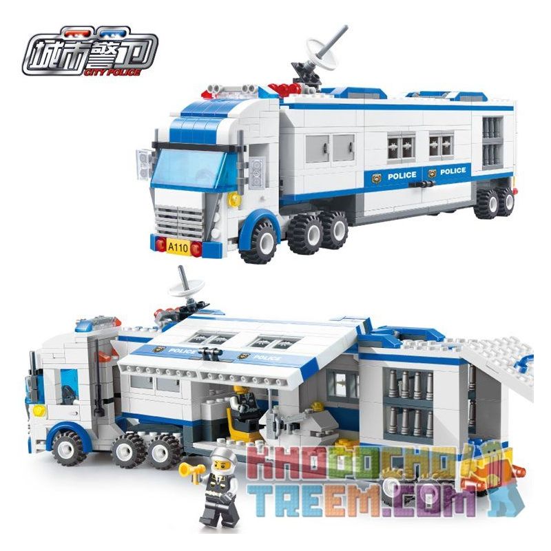 JIE STAR 20016 Xếp hình kiểu  CITY Mobile Police Turns Into A Robot To Protect Human Cảnh Sát Cơ động Biến Hình Thành Robot để Bảo Vệ Người Dân 521 khối