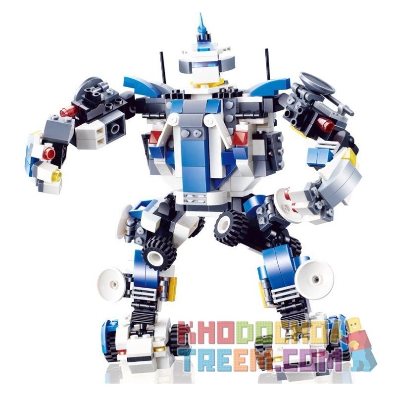 JIE STAR 20016 Xếp hình kiểu  CITY Mobile Police Turns Into A Robot To Protect Human Cảnh Sát Cơ động Biến Hình Thành Robot để Bảo Vệ Người Dân 521 khối