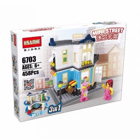 HSANHE 6703 Xếp hình kiểu  MODULAR BUILDINGS Fruit Store Cửa Hàng Hoa Quả 458 khối