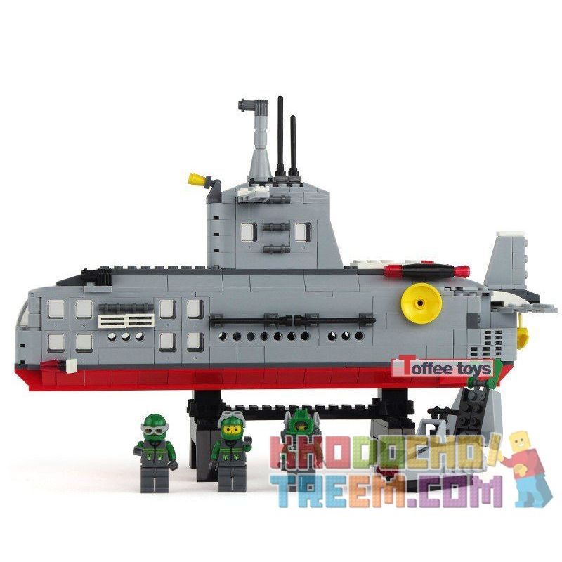 JIE STAR 31001 Xếp hình kiểu Lego MILITARY ARMY Super Submarine Siêu Tàu Ngầm 459 khối