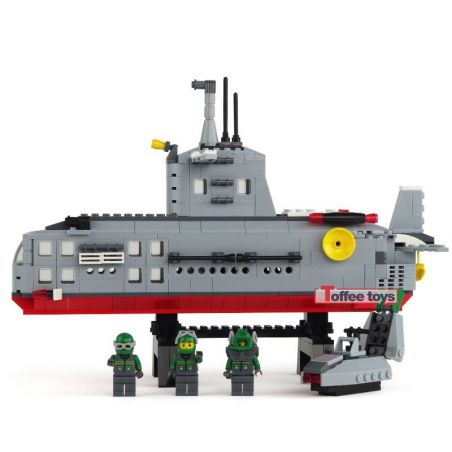 JIE STAR 31001 Xếp hình kiểu  MILITARY ARMY Super Submarine Siêu Tàu Ngầm 459 khối