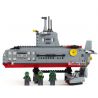 JIE STAR 31001 Xếp hình kiểu  MILITARY ARMY Super Submarine Siêu Tàu Ngầm 459 khối