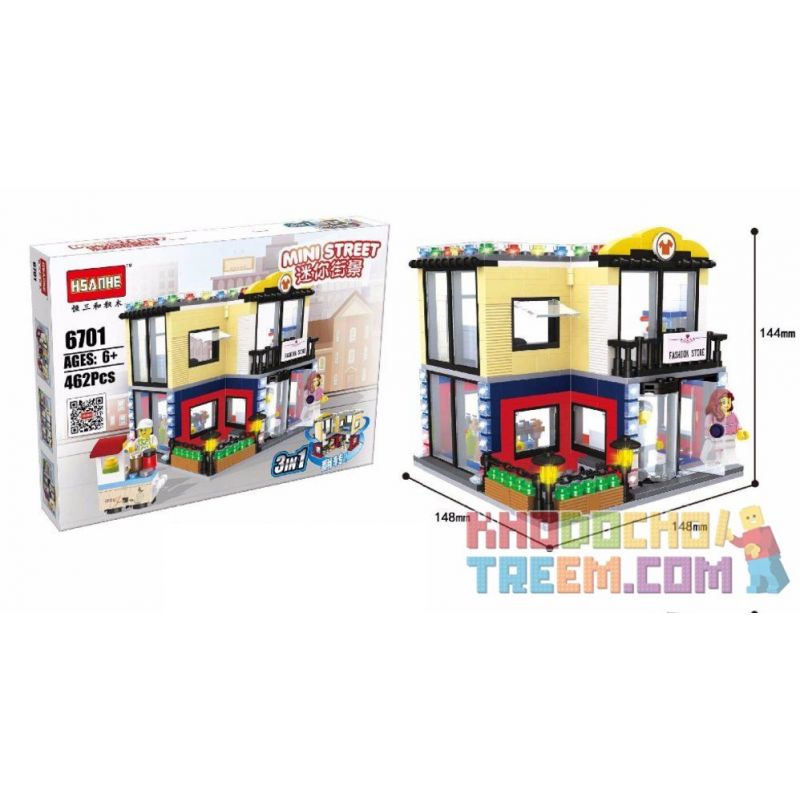 HSANHE 6701 Xếp hình kiểu  MODULAR BUILDINGS Fashion Store Cửa Hàng Thời Trang 462 khối HSANHE 6701 Xếp hình kiểu  MODULAR BUILDINGS Fashion Store Cửa Hàng Thời Trang 462 khối