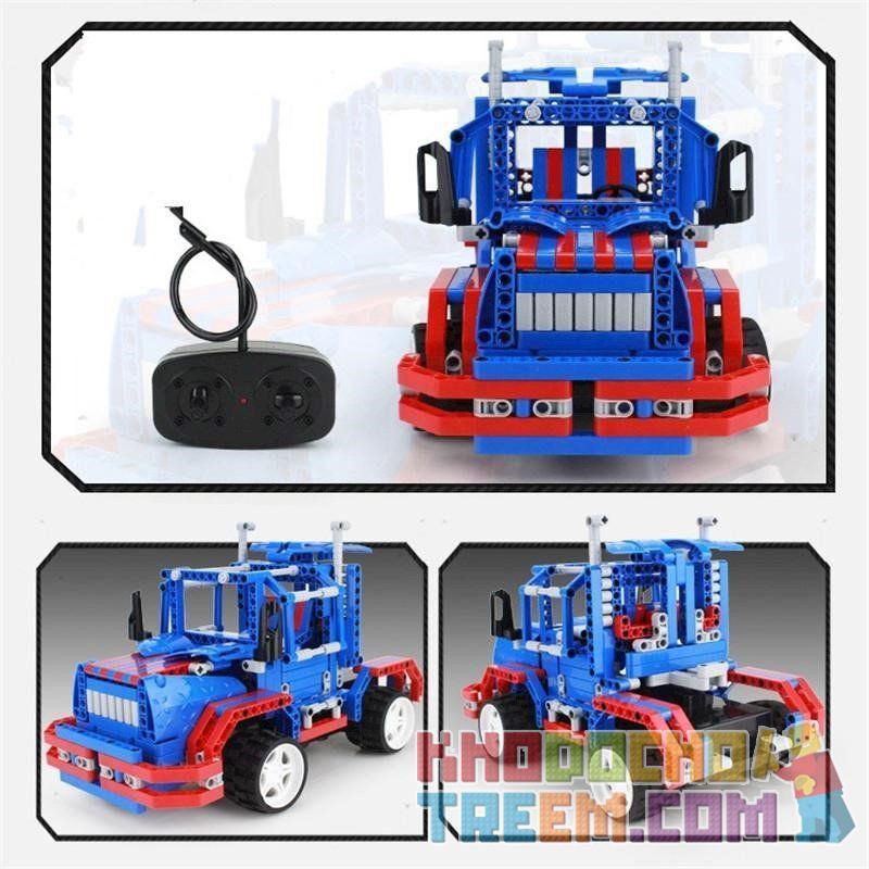 QIZHILE 6505 Xếp hình kiểu   Remote Control Racing Car Xe đua điều Khiển Từ Xa 464 khối điều khiển từ xa