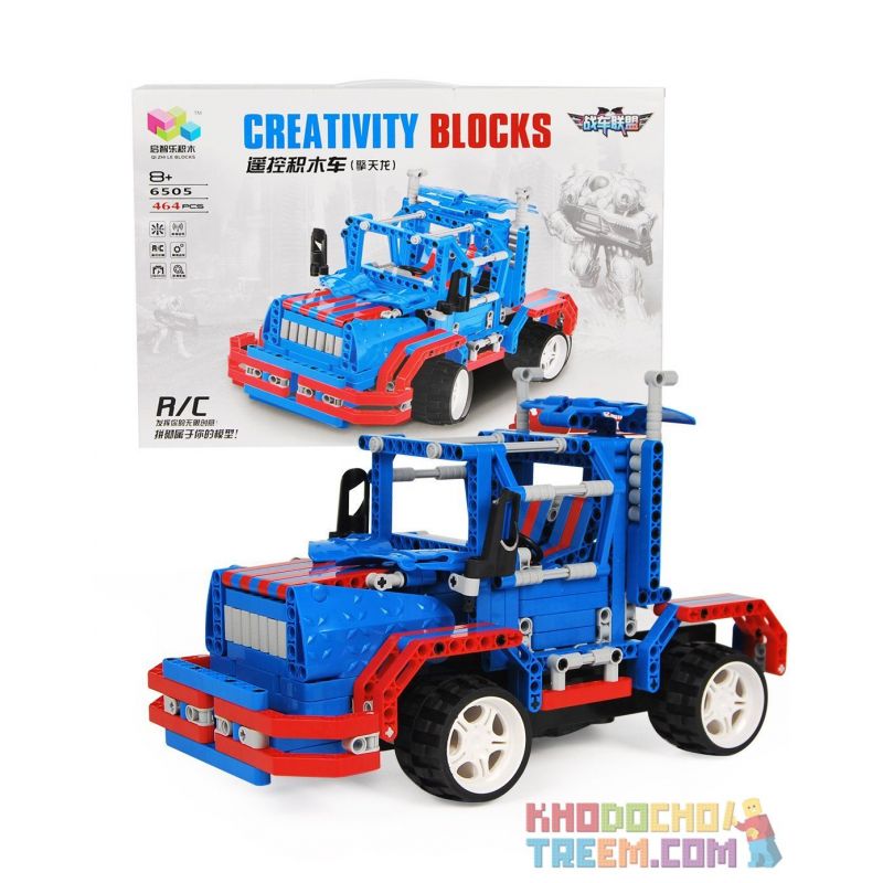 QIZHILE 6505 Xếp hình kiểu   Remote Control Racing Car Xe đua điều Khiển Từ Xa 464 khối điều khiển từ xa