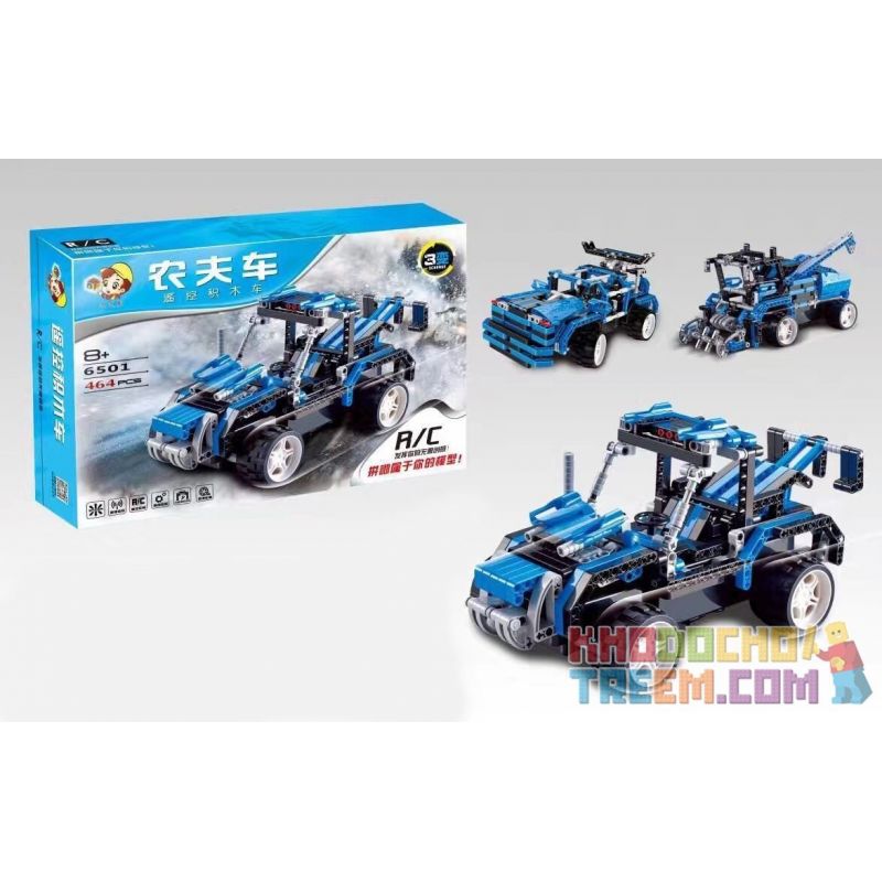 QIZHILE 6501 Xếp hình kiểu   Harvest Machines 3 Trong 1 Máy Mùa Gặt 3 Trong 1 464 khối điều khiển từ xa