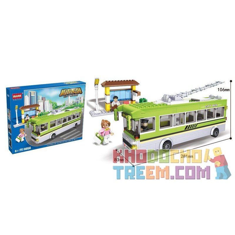 HSANHE 6856 Xếp hình kiểu Lego CITY School Bus Xe Bus Trường Học 464 khối