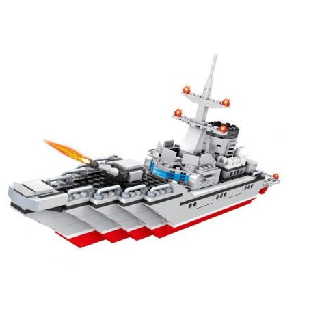 HSANHE 6447 Xếp hình kiểu  MILITARY ARMY Marine Missile Destroyer Warship Chiến Hạm Thủy Quân Phóng Tên Lửa 468 khối