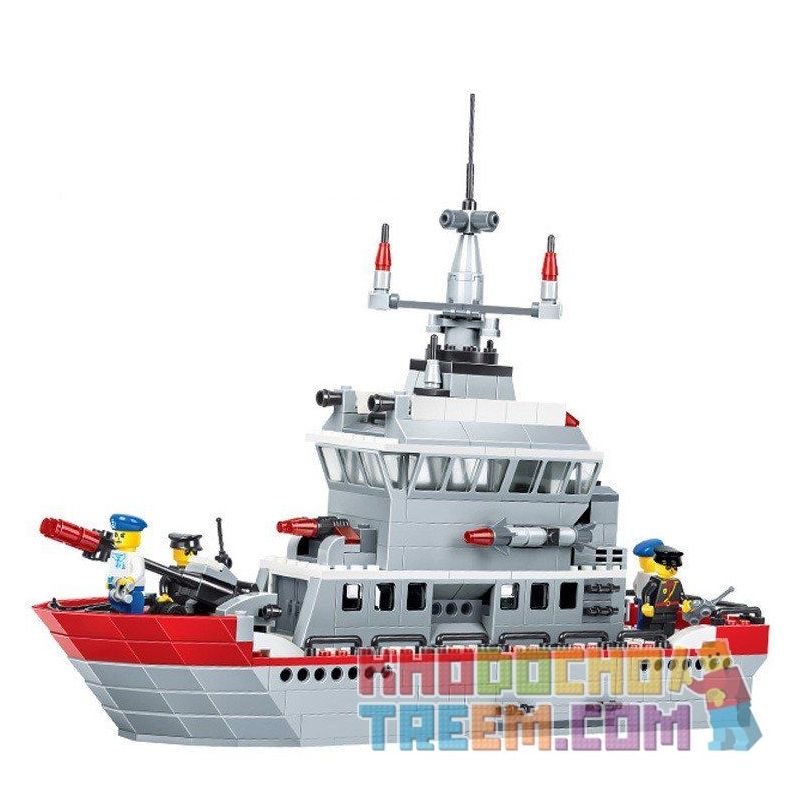 JIE STAR 31002 Xếp hình kiểu Lego MILITARY ARMY Missle Frigate Tàu Khu Trục Tên Lửa 490 khối