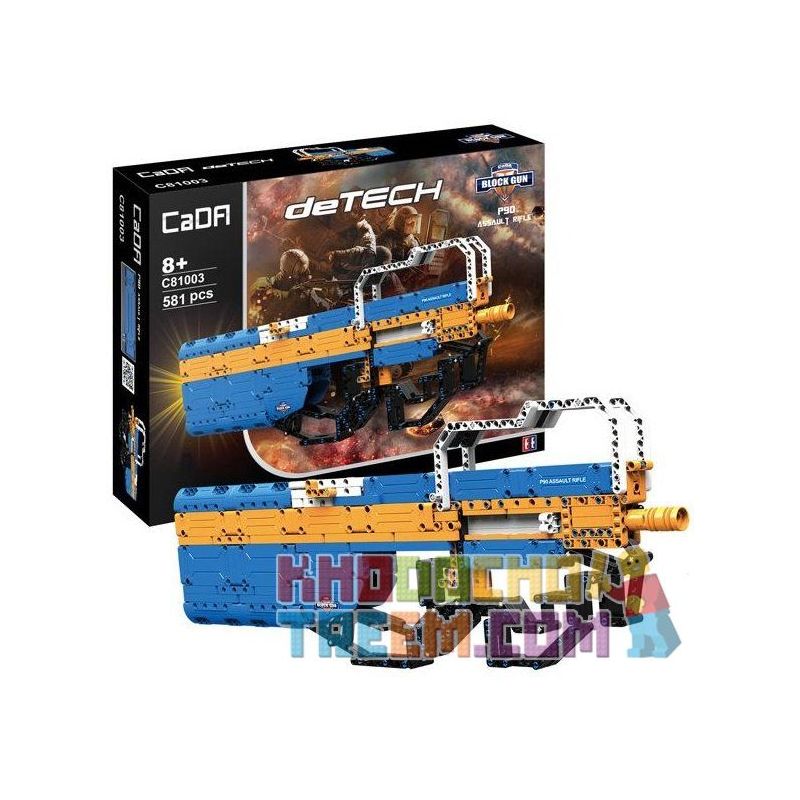 DOUBLEE CADA C81003 81003 non  SÚNG TIỂU LIÊN FN P90 bộ đồ chơi xếp lắp ráp ghép mô hình  BLOCK GUN P90 ASSAULT RIFLE Kỹ Thuật Công Nghệ Cao Mô Hình Phương Tiện 581 khối