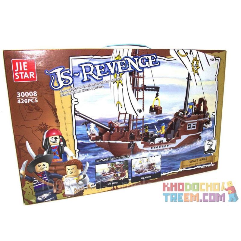 JIE STAR 30008 Xếp hình kiểu  PIRATES OF THE CARIBBEAN Revenge Ship Thuyền Báo Thù 426 khối
